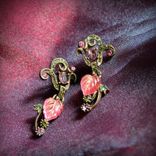Load image into Gallery viewer, Satin Glass Leaves Necklace and Earrings  N671|E1203