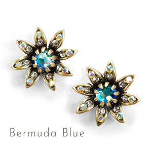 Pearl Daisy Vintage Flower Earrings E1316