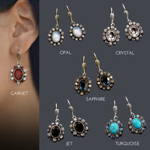 Load image into Gallery viewer, Oval Crystal Classic Earrings E1444