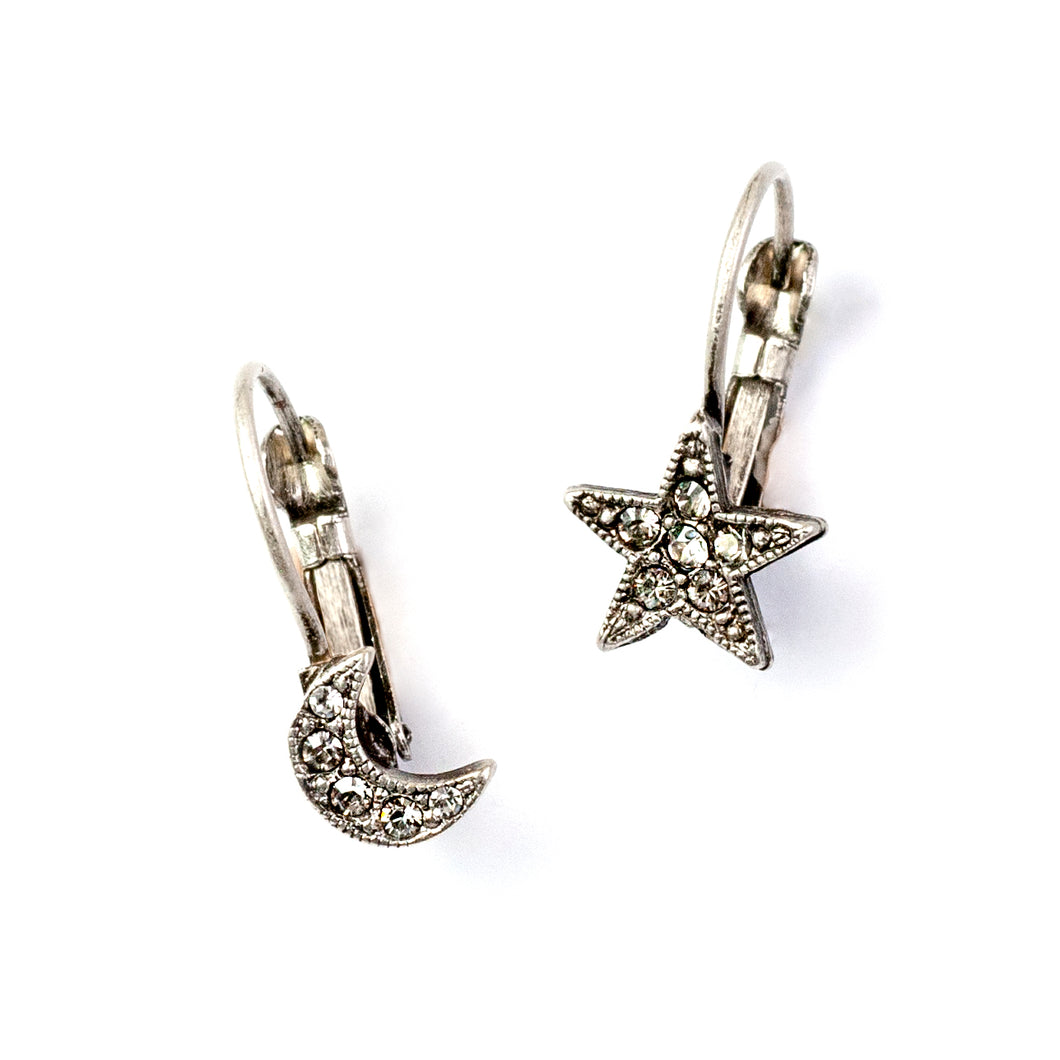 Star & Moon Earrings E1491 - sweetromanceonlinejewelry