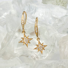 Load image into Gallery viewer, Tiny North Star Earrings E1505 - sweetromanceonlinejewelry