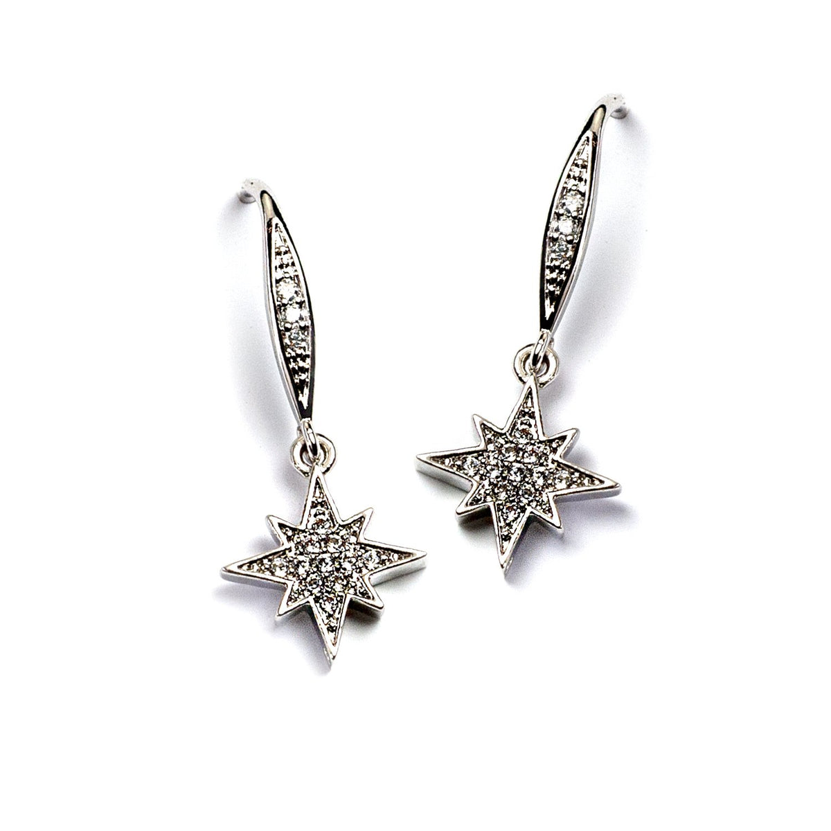 Tiny North Star Earrings E1505 - sweetromanceonlinejewelry