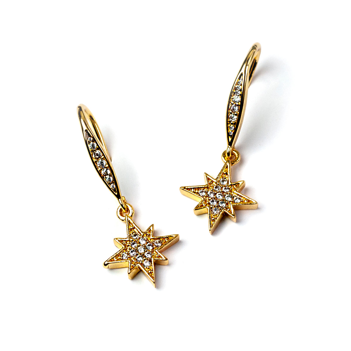 Tiny North Star Earrings E1505 - sweetromanceonlinejewelry