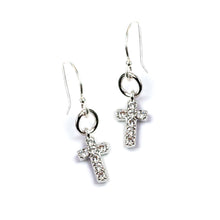 Load image into Gallery viewer, Tiny Cross Earrings E1513 - sweetromanceonlinejewelry