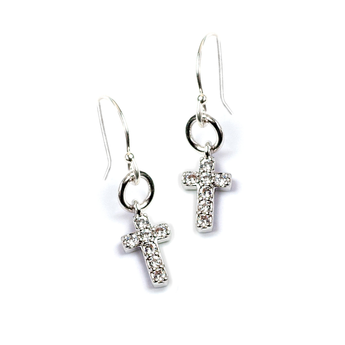 Tiny Cross Earrings E1513 - sweetromanceonlinejewelry