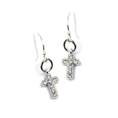 Tiny Cross Earrings E1513 - sweetromanceonlinejewelry