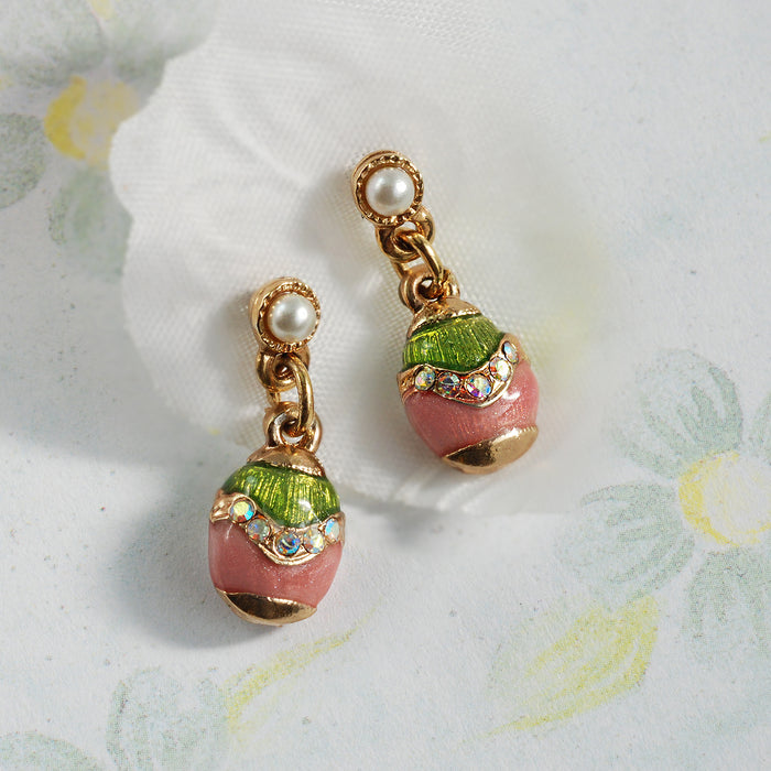 Miniature Enamel Easter Egg Earrings E201 - sweetromanceonlinejewelry