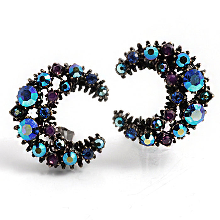 Indigo Blue Moon Earrings