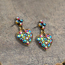 Load image into Gallery viewer, Millefiori Glass Hearts Charm Bracelet and Earrings SET