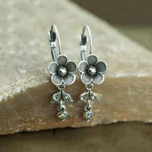 Load image into Gallery viewer, Silver Forget-me-not Flower Earrings E347 - Sweet Romance Wholesale