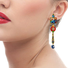 Load image into Gallery viewer, Millefiori Glass Tango Earrings E470
