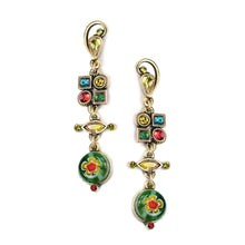 Load image into Gallery viewer, Millefiori Glass Modern Art Earrings E512