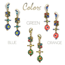 Load image into Gallery viewer, Millefiori Glass Modern Art Earrings E512