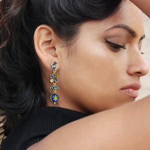 Millefiori Glass Modern Art Earrings E512