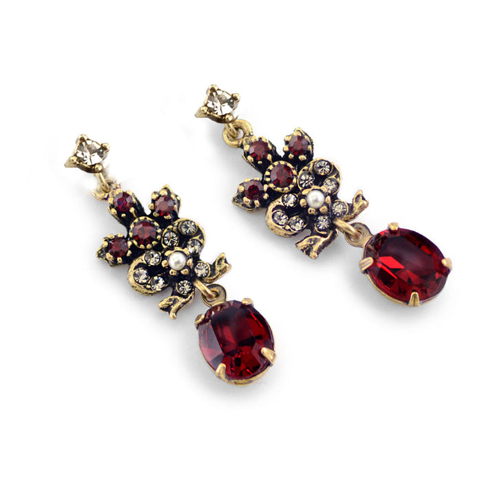 Victorian Garnet Earrings E958