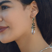 Load image into Gallery viewer, Elvira&#39;s Mystic Crystal Snake Earrings