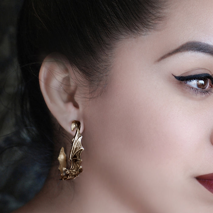 Elvira's Bat Hoop Earrings EL_E103