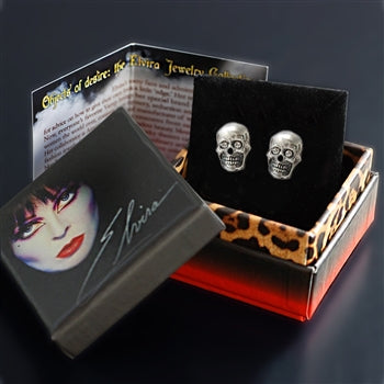 Elvira's Skull Stud Earrings