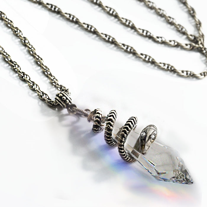 Elvira's Mystical Crystal Snake Necklace