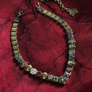 Elvira's Gothic Jewel Vee Collar Necklace EL_N112