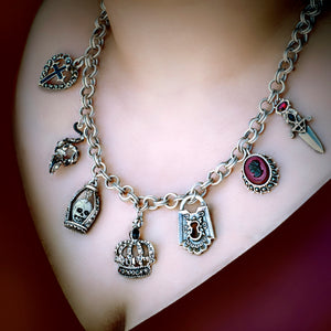 Elvira's Goth Queen Charm Necklace EL_N697