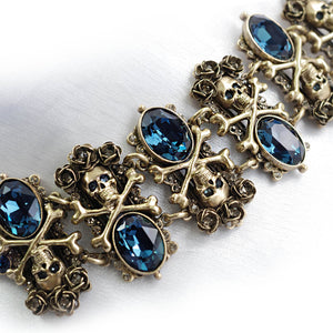 Elvira's Skulls and Roses Gothic Bracelet