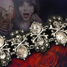 Load image into Gallery viewer, Elvira&#39;s Skulls and Roses Gothic Bracelet