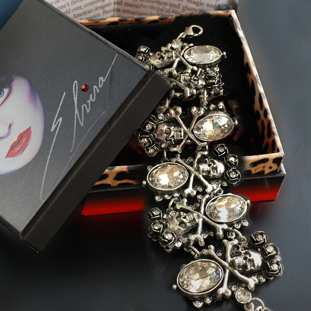 Royal Gothic Skulls and Roses Gothic Bracelet