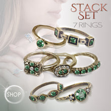 Load image into Gallery viewer, Emerald Stackable Rings