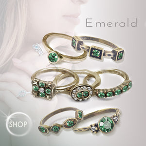 Emerald Stackable Rings
