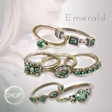Load image into Gallery viewer, Emerald Stackable Rings
