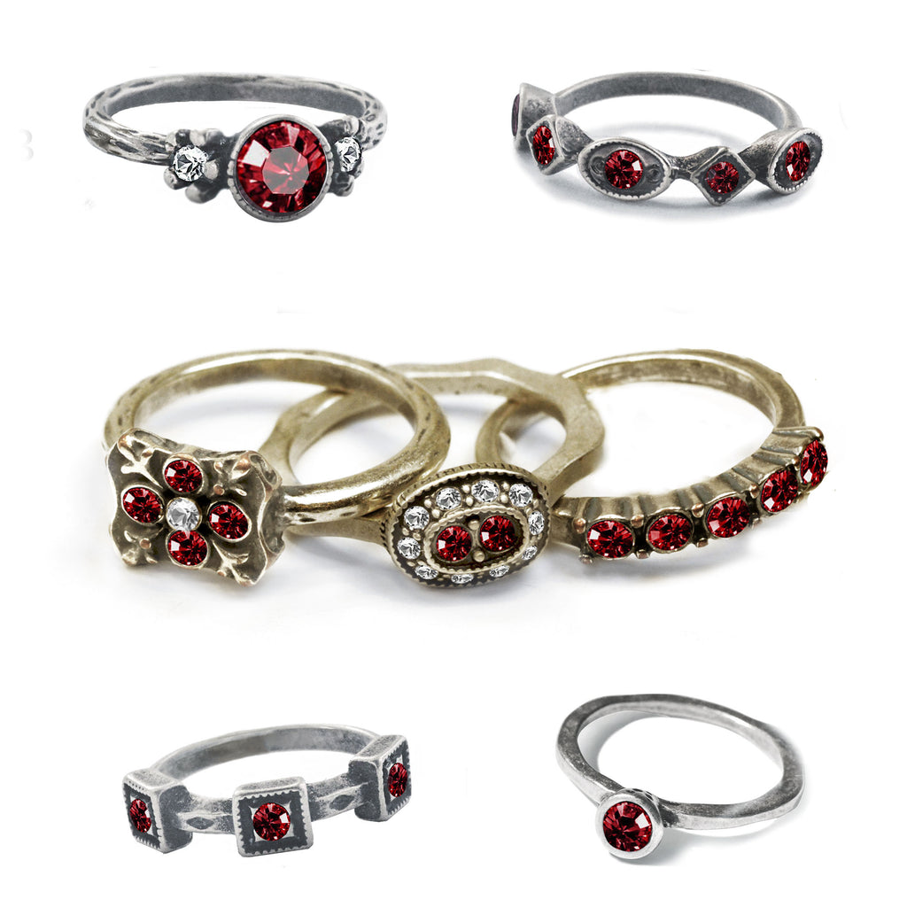 Stackable January Birthstone Ring - Garnet – Sweet Romance Jewelry