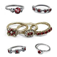 Load image into Gallery viewer, Stackable January Birthstone Ring - Garnet