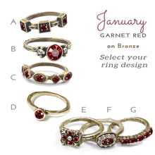 Load image into Gallery viewer, Stackable January Birthstone Ring - Garnet