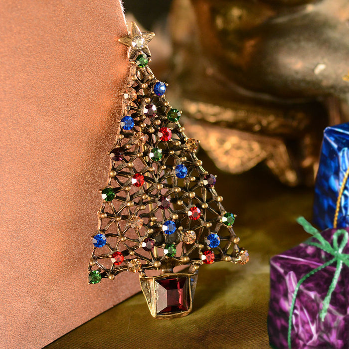 Jewel Tree Christmas Pin