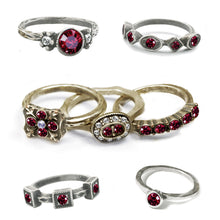 Load image into Gallery viewer, Stackable July Birthstone Ring - Ruby Red