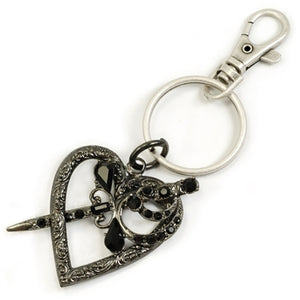 Heart & Dagger Keychain