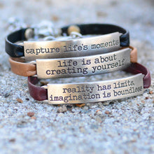 Load image into Gallery viewer, Inspirational Message Bar Bangle Bracelets