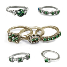 Load image into Gallery viewer, Stackable May Birthstone Ring - Emerald Green