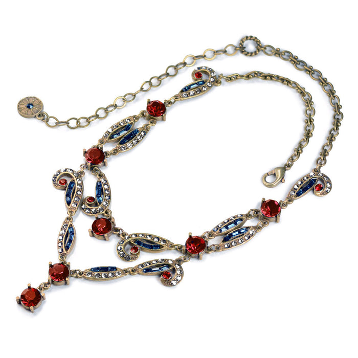 Red White & Blue Patriotic American Election Necklace, Bracelet and Earrings