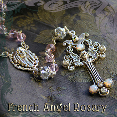 French Angel Rosary N1169