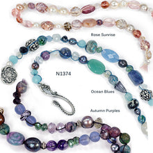 Load image into Gallery viewer, Long Purple Gemstone Beaded Necklace N1374-PA