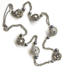 Load image into Gallery viewer, Celtic Clover &amp; Pearls Layering Necklace N1459