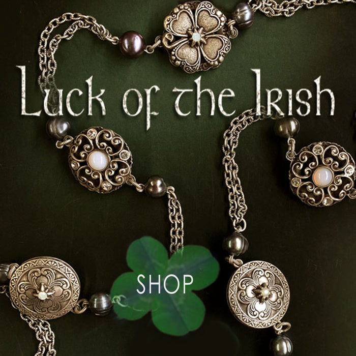 Celtic Clover & Pearls Layering Necklace N1459