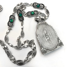 Load image into Gallery viewer, Jade Glass Vintage Buddha Necklace