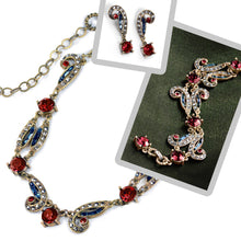 Load image into Gallery viewer, Red White &amp; Blue Patriotic American Election Necklace, Bracelet and Earrings