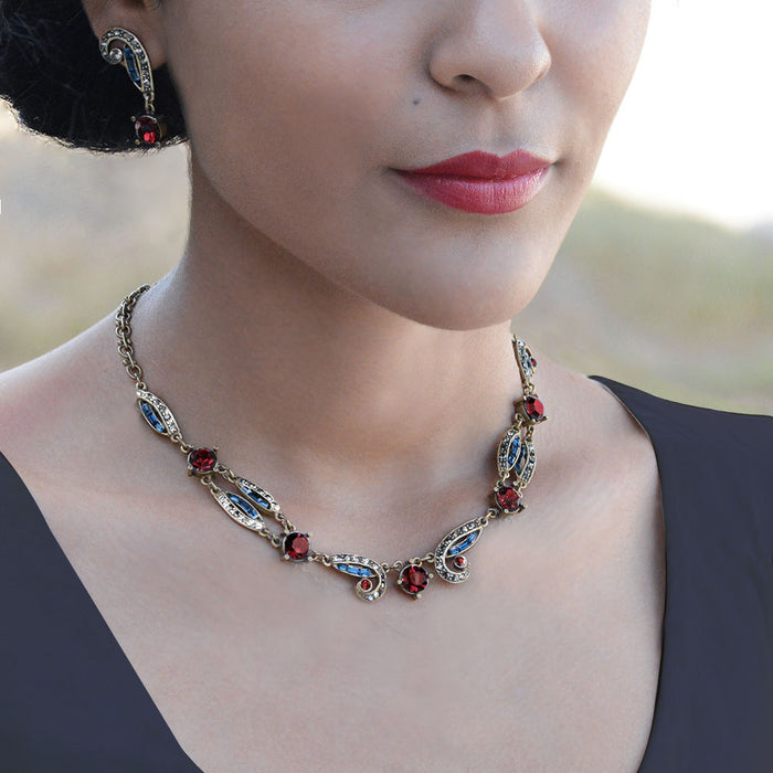 Red White & Blue Crystal Earrings