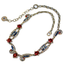 Load image into Gallery viewer, Red White &amp; Blue Patriotic American Election Necklace, Bracelet and Earrings