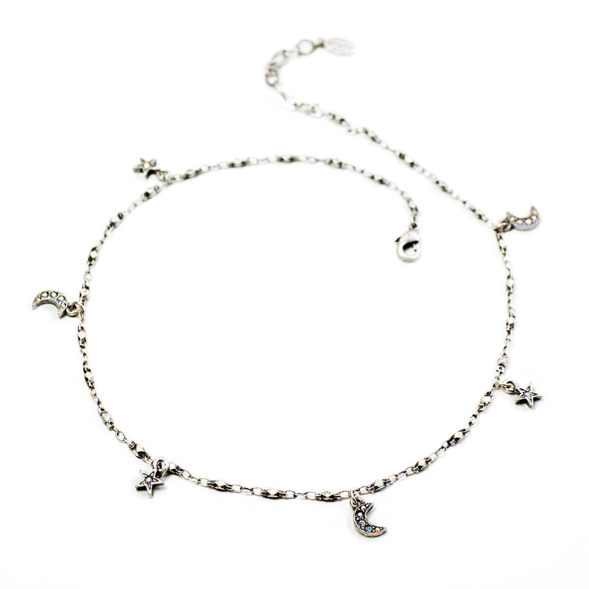 Star & Moon Charm Necklace N1629 - sweetromanceonlinejewelry