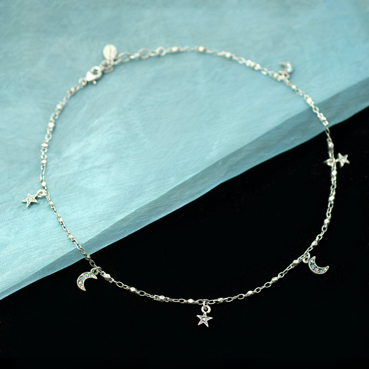 Star & Moon Charm Necklace N1629 - sweetromanceonlinejewelry